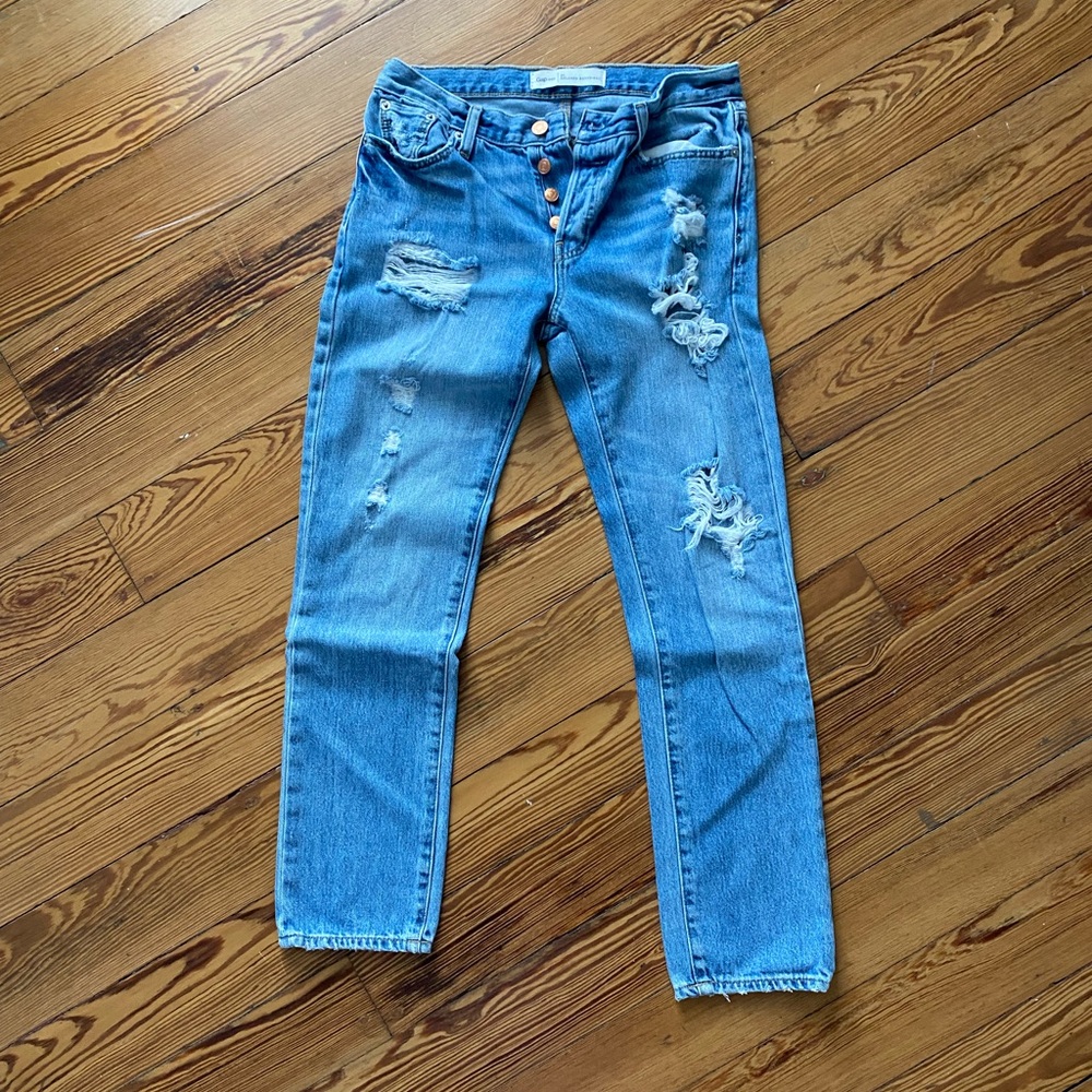 Gap Relaxed Boyfriend 24 light Medium Wah